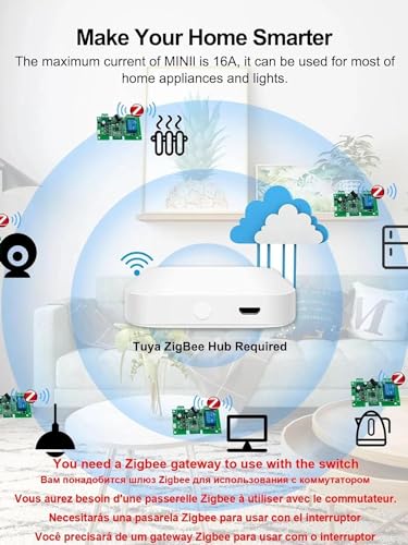 Zigbee 4CH DC7-32V USB Relay Smart Switch Module, Tuya APP Remote Control V113