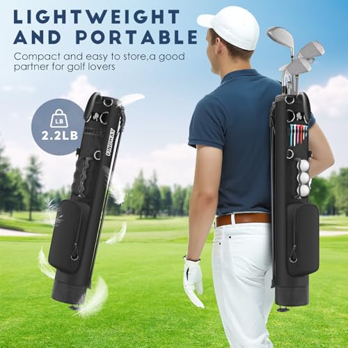 Findway Golf Stand Bag Lightweight Carry Bag with Ball Holder and Pockets H5623