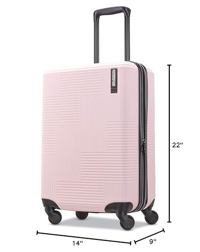 American Tourister Stratum XLT Expandable Hardside Luggage with Spinner Wheels, Jet Black, Carry-On 21-Inch E7418