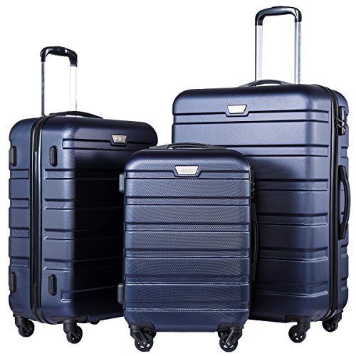 Coolife Luggage 4 Piece Set Spinner Hardshell TSA Lock P1083