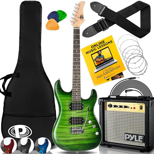 Pyle Electric Guitar Kit with Amp, 39" Blue M5028