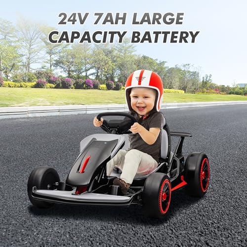 24V Electric Go Kart Drifting Ride On Car for Kids 6-12 Years Old T574114