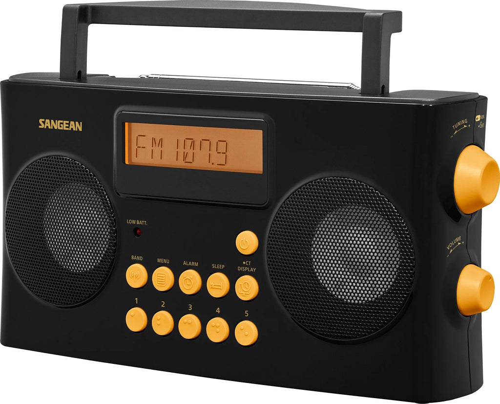Sangean PR-D17 AM/FM-RDS Portable Radio for Visually Impaired with Voice Prompts, Black C190574
