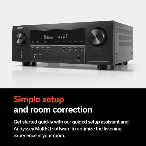 Denon AVR-S970H 8K Ultra HD 7.2 Channel AV Receiver, Black B496