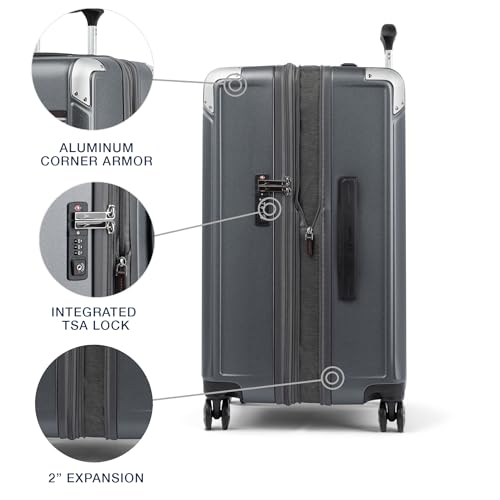 Travelpro Platinum Elite Hardside Expandable Carry-On Luggage, 8 Wheel Spinner, TSA Lock, 20-Inch X826544