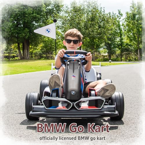 BMW Licensed 36V Electric Drift Go Kart for Kids, 7.5 MPH, Black W284