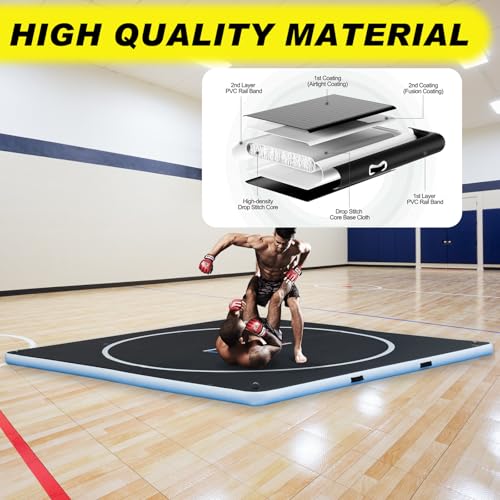Inflatable Wrestling Mat for Adults & Kids with Air Pump, Portable MMA Training Mat Z465