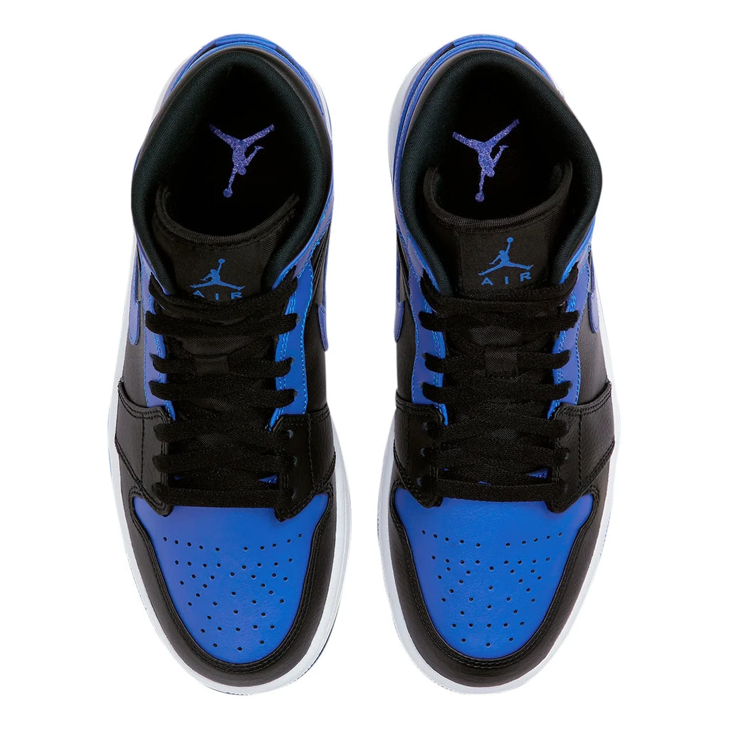 Jordan 1 Mid Royal Black Hyper Royal White T7807