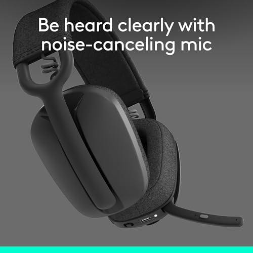 Logitech Zone Vibe 100 Wireless Over Ear Headset with Noise Canceling Microphone, Off White A852