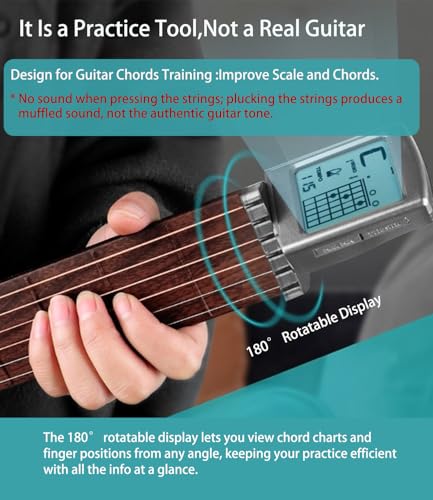 Pocket Guitar Chord Practice Tool with Rotatable Chords Chart C120367