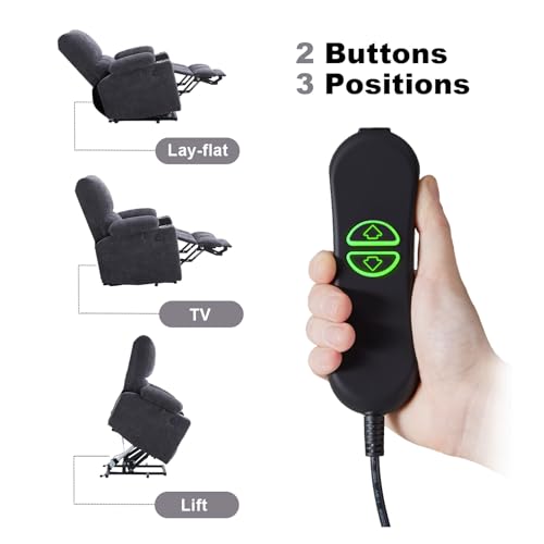 Power Lift Recliner Chair with Heat and Massage for Elderly, Coffee J9646