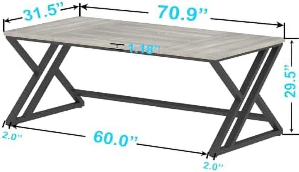 Rustic Oak Large Computer Desk 70 In D6620