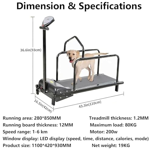 Dog Treadmill for Large Dogs, Pet Running Machine Indoor Exercise O8231