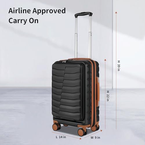 Lightweight 3-Piece Hardshell Luggage Set with Spinner Wheels & TSA Lock, Light Avocado Green B502471