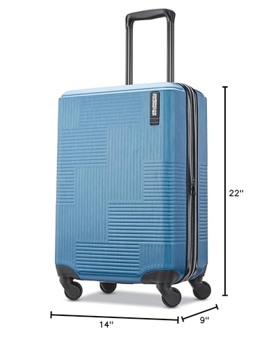 American Tourister Stratum XLT Expandable Hardside Luggage with Spinner Wheels, Jet Black, Carry-On 21-Inch E7418