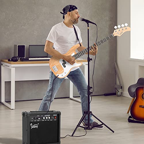 GLARRY Full Size Electric Bass Guitar Beginner Kit 4 String with Amp and Accessories S4156