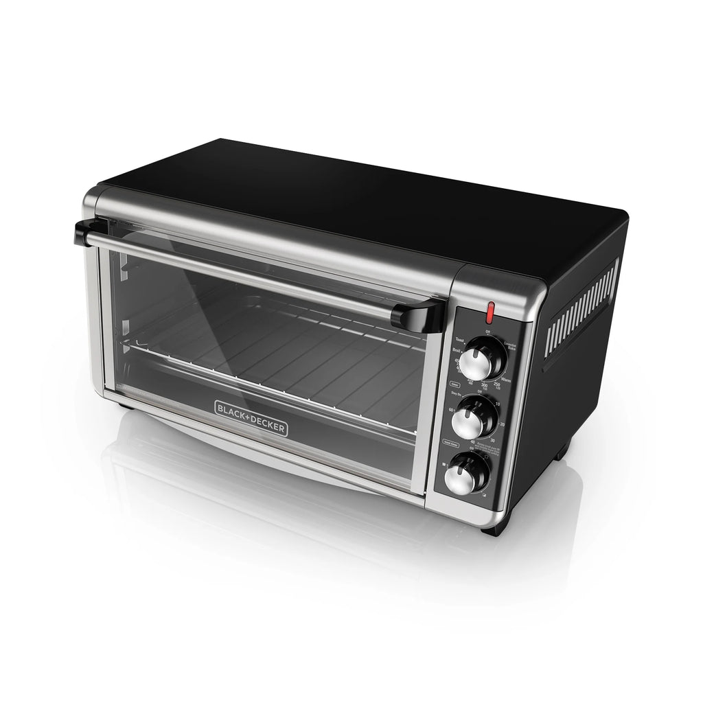 BLACK+DECKER 8 Slice Extra-Wide Stainless Steel Toaster Oven P334