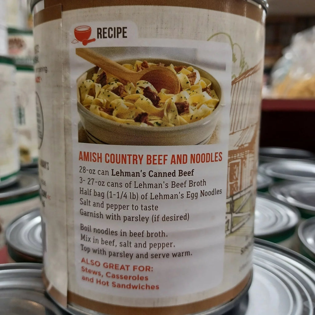 Lehman's All Natural Canned Beef, 28 oz, Case of 12 J79616