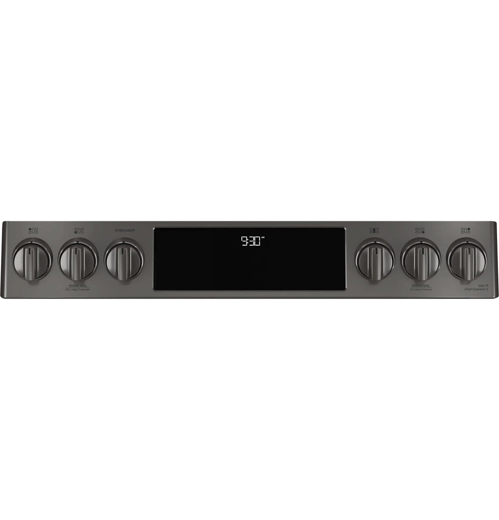 GE Profile 30" Slide-In Gas Range 5.6 Cu. Ft. Black Stainless Steel M31006