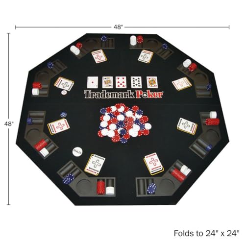 Trademark Poker Foldable Texas Hold 'Em Poker Table Topper with Carry Case B161