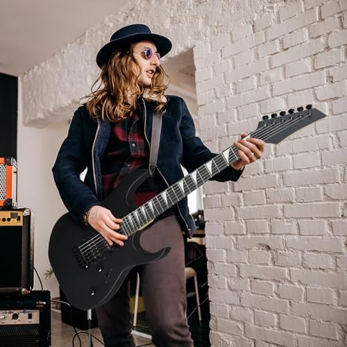 Ktaxon 39" Electric Guitar Starter Kit with 20W Amp, Matte Black H32428