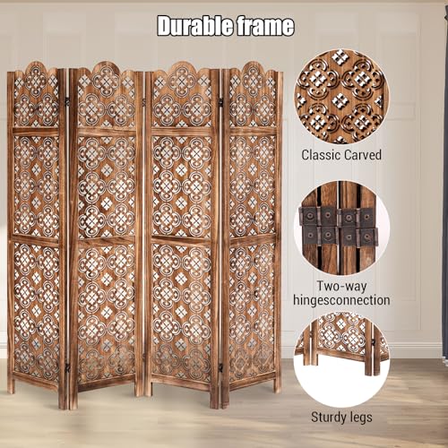 Japanese Shoji Room Divider 6 Panel Folding Wooden Screen 5.6FT I82869