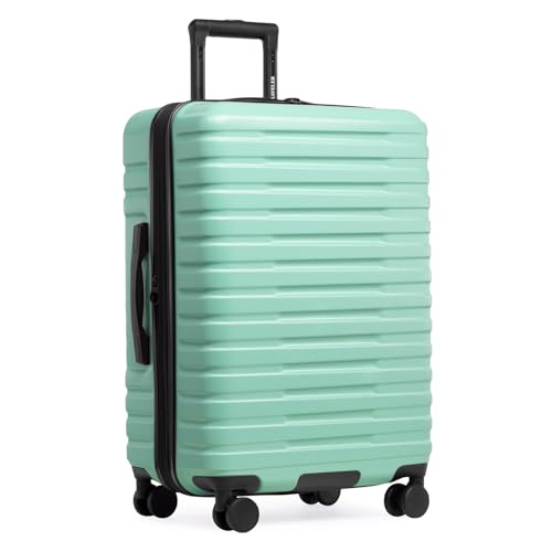 U.S. Traveler Boren Polycarbonate Hardside Carry-on Suitcase with 8 Spinner Wheels, Teal, 22-Inch S2578