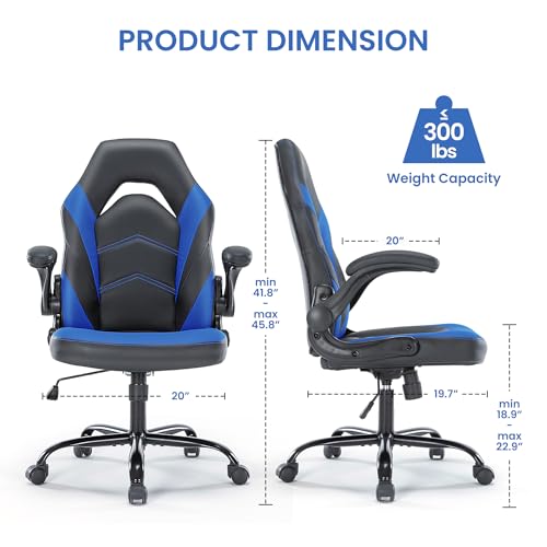 Gaming Chair with Footrest, Lumbar Support, Red/Black M9231