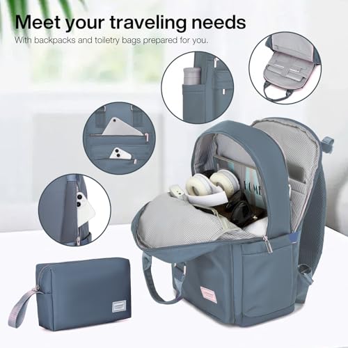 LARVENDER Luggage Sets 3 Piece, 20in Carry On PP Hardshell Suitcase with Spinner Wheels Q3160