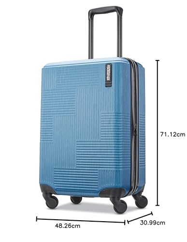 American Tourister Stratum XLT Expandable Hardside Luggage with Spinner Wheels, Jet Black, Carry-On 21-Inch E7418