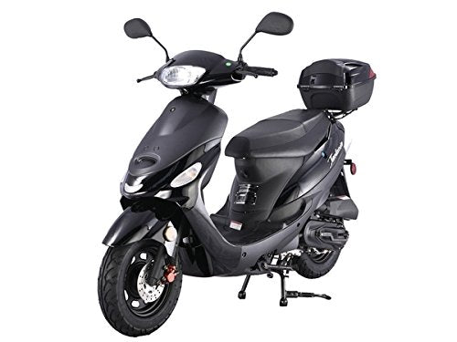 HHH Upgraded Street Moped 49cc/50cc Gas Scooter with Rear Storage Trunk (RED) V592