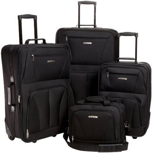Rockland Journey Softside Upright Luggage Set, Expandable, 4-Piece K56322