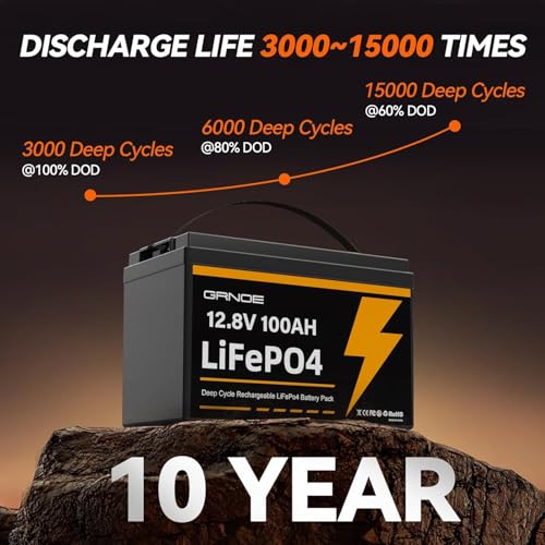 12V 100Ah LiFePO4 Battery Group 31 with Built-in 100A BMS G9732