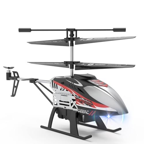 DEERC Apache RC Helicopter for Kids & Adults, Military Toy with LED Lights P49305