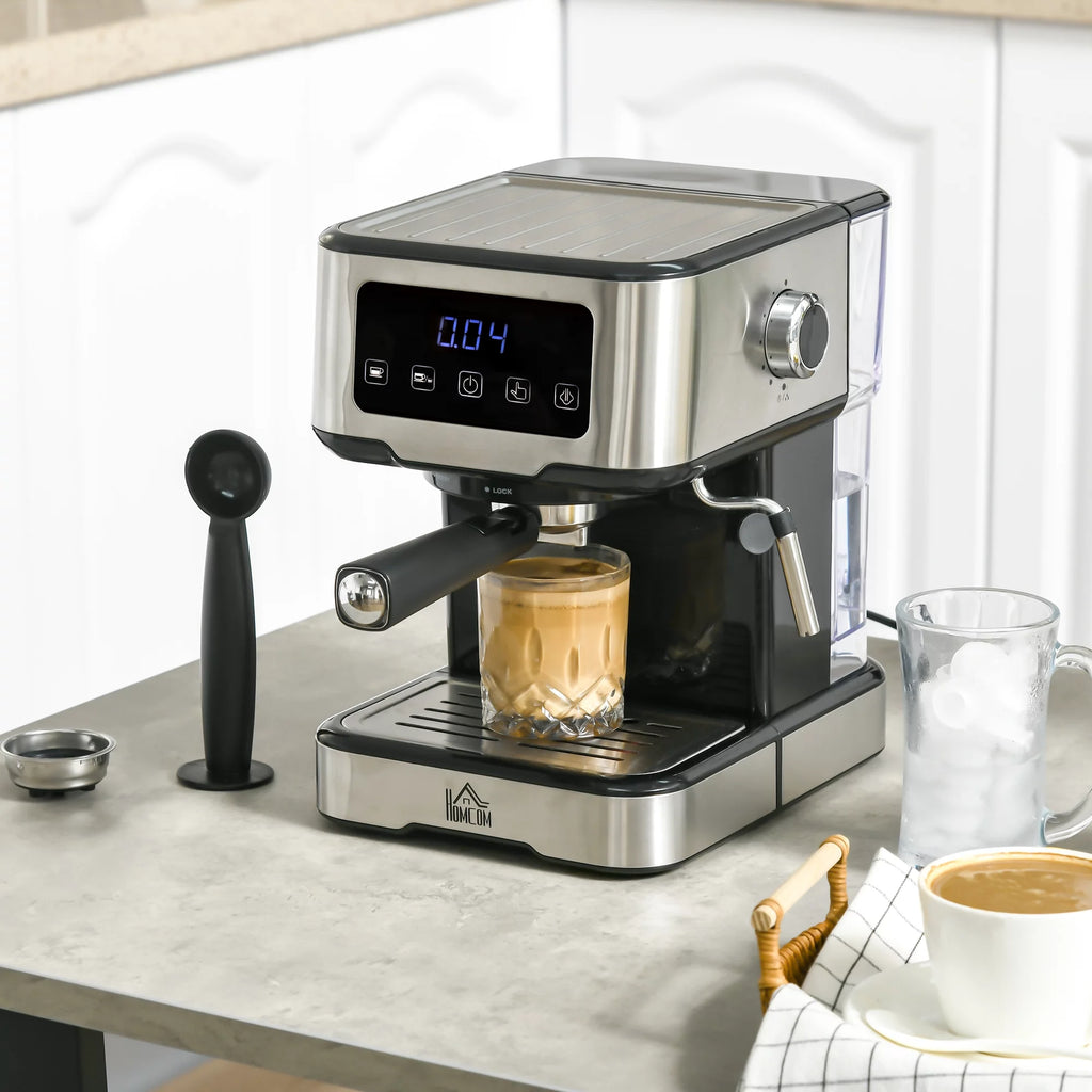 Espresso Coffee Maker Machine 15-Bar with Milk Frother A90121