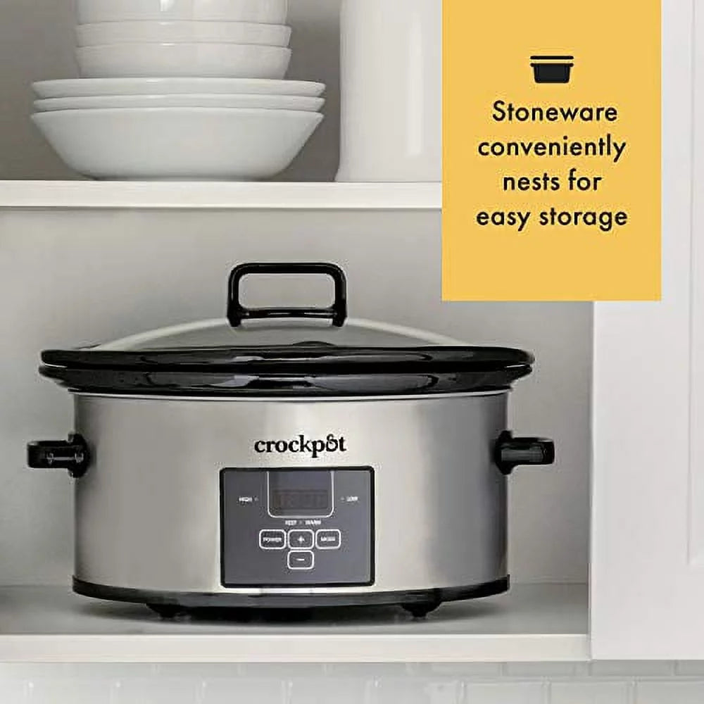 Crockpot™ Choose-a-Crock 6-Quart Programmable Slow Cooker, Stainless Steel W147036