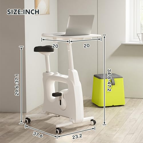 FLEXISPOT V9 3-in-1 Exercise Bike, Under Desk Bike, Indoor Cycling, 350LBS Capacity, White X192