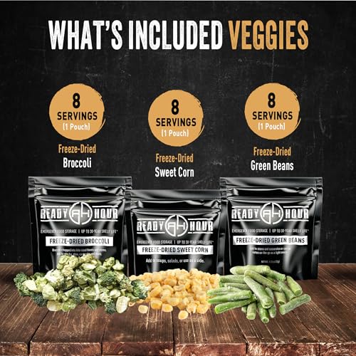 Ready Hour Fruit & Veggie Mix Freeze-Dried Food, 56 Servings A751
