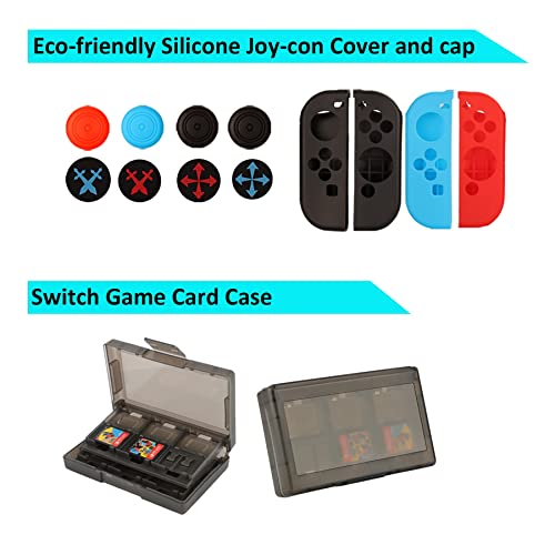 Nintendo Switch Accessories Bundle 23 in 1 with Carrying Case, Screen Protector, Joycon Grips Z555