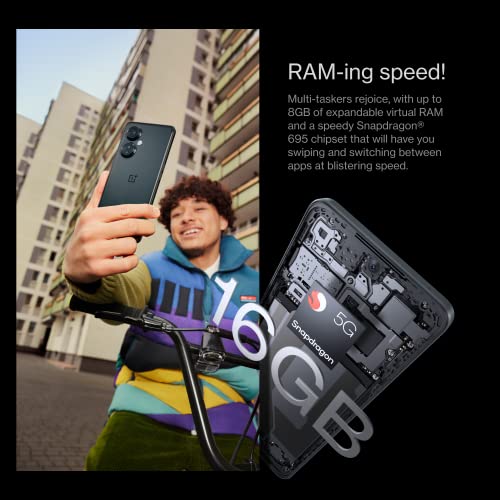 OnePlus Nord N30 5G Unlocked Dual-SIM Android Smartphone, 128GB, 5000 mAh, Chromatic Gray A274570