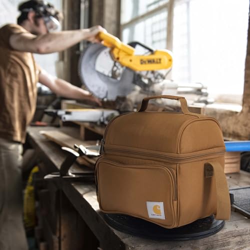 Carhartt Insulated 12 Can Two Compartment Lunch Cooler Bag, Black S79886