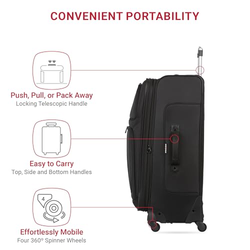 SwissGear Sion Softside Expandable Roller Luggage 3 Piece Set N784870