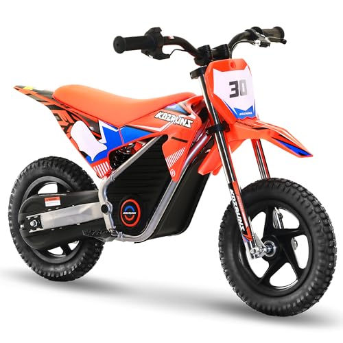 AIII Electric Dirt Bike for Kids 3-7, 12-Inch Off-Road Tires, Red X89100