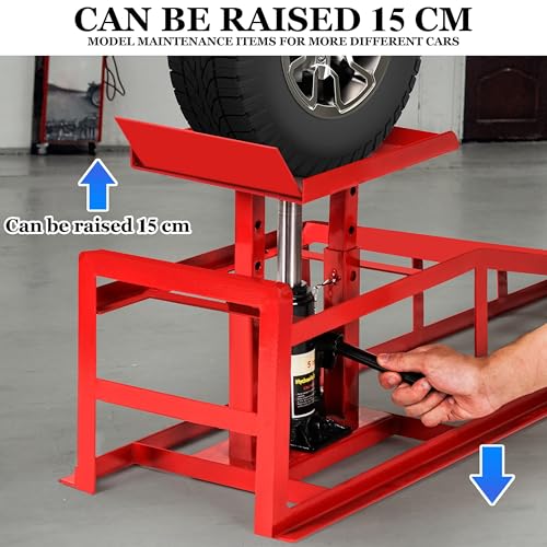2PCS 5T Hydraulic Car Ramps, Heavy Duty Portable Vehicle Lift for Garage L579958