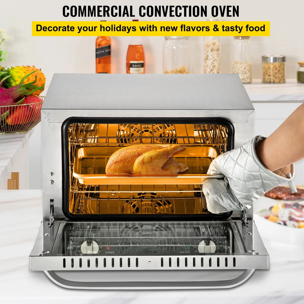 Commercial Convection Oven 21L Countertop Electric Baking Oven with Front Glass Door H6286