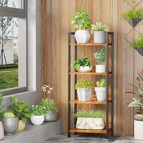 Furologee 5 Tier Bookshelf with Drawer, Industrial Tall Narrow Bookcase, Black T883828