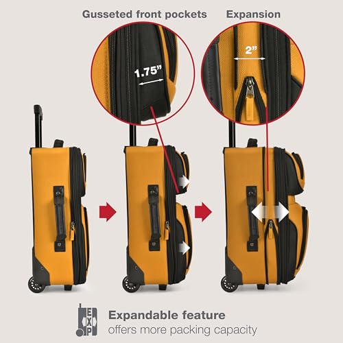 U.S. Traveler Rio Expandable Carry-on Luggage, Orange R95197