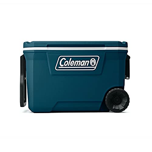Coleman Classic Series Insulated Rolling Cooler, 65-Quart, Leak-Resistant F832