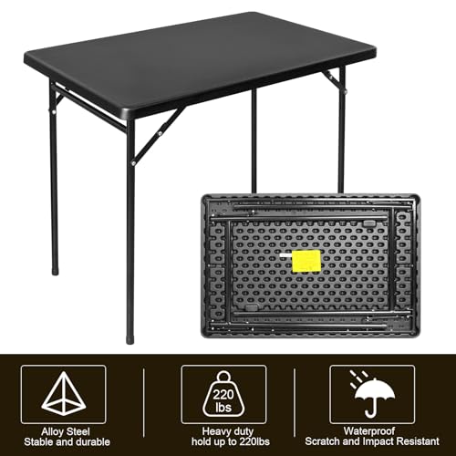 3ft Rectangular Plastic Folding Table for Indoor Outdoor Use A448