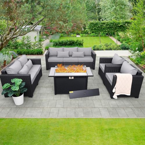 Rattaner Patio Furniture Set 5 Pieces Outdoor Couch with Coffee Table P526524